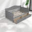 Lit de jour simple peu encombrant avec rangement, bois massif, style maison de campagne
