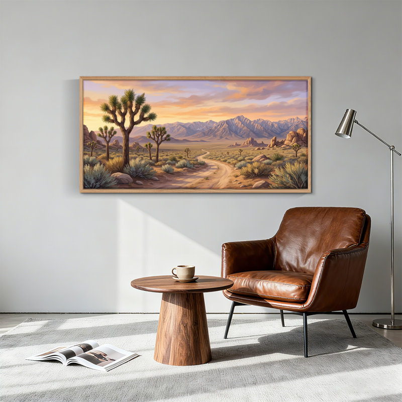 Tableau encadré sur toile représentant un paysage désertique (1 pièce), 147 x 71 cm, 58 po x 28 po