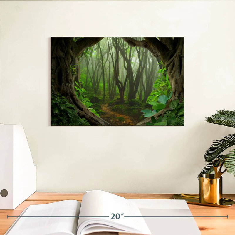 Jungle brumeuse d'Alvord en Asie, H 8 po x l 12 po