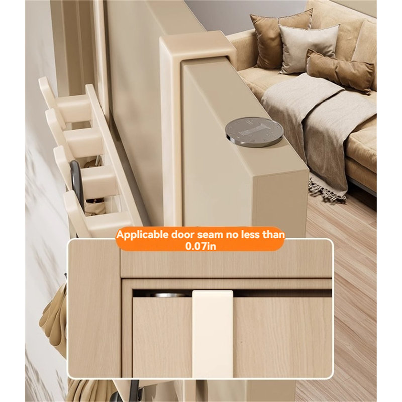 Porte-crochet en alliage d'aluminium au-dessus de la porte, H 12,2 po x l 20,59 po x P 1,81 po