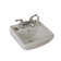 Vitreous China Rectangular Wall Mount Bathroom Sink with Overflow