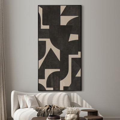 Très grand art mural imprimé sur toile - Œuvre d'art moderne abstraite, décor pour le salon ou la chambre à coucher - «Assemblage requis du cadre (cadre non fini)»