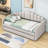 Twin Upholstered Daybed with USB Charging Ports and Trundle-798700813-798700812