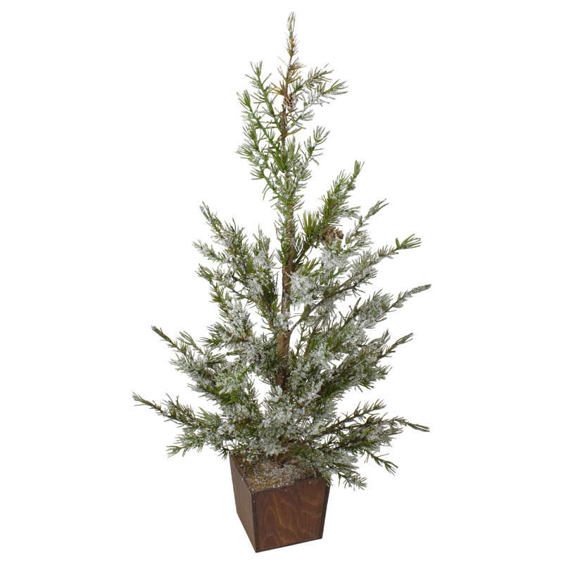 Arbre de Noël artificiel pin givré 28 po - non éclairé