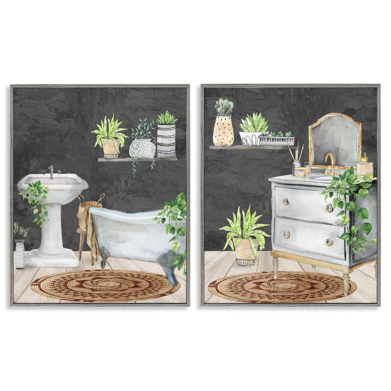 Ensemble de giclée encadrée 2 pièces, par Kim Allen, H 20 po x l 32 po, Estampe numérique Farmhouse