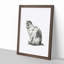 Sitting Cat by Jean Bernard - Picture Frame Drawing Print-55619418-55619417