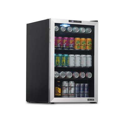 Newair 160 Can Freestanding Beverage Fridge in Stainless Steel with Precision Digital Thermostat