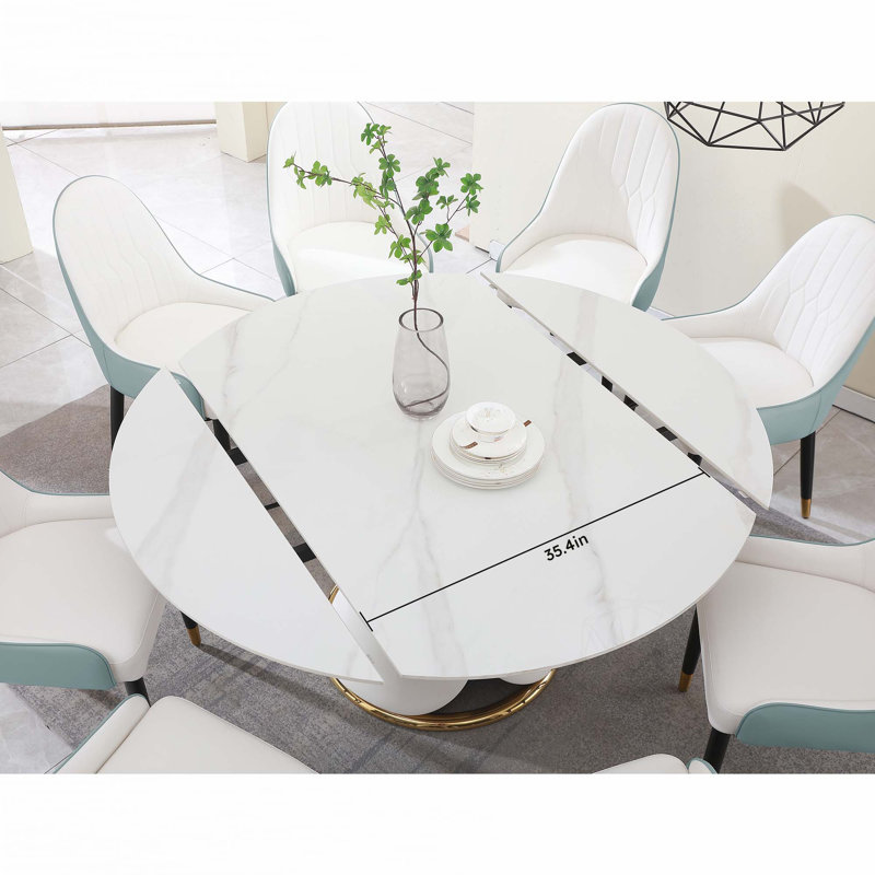 Ensemble de table de salle à manger Modern, 9 pièces : table, 8 chaises