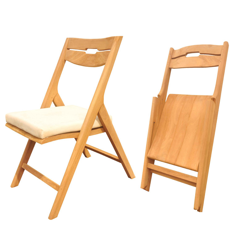 Natural Teak Rectangular Outdoor Dining Set with 8 Folding Chairs