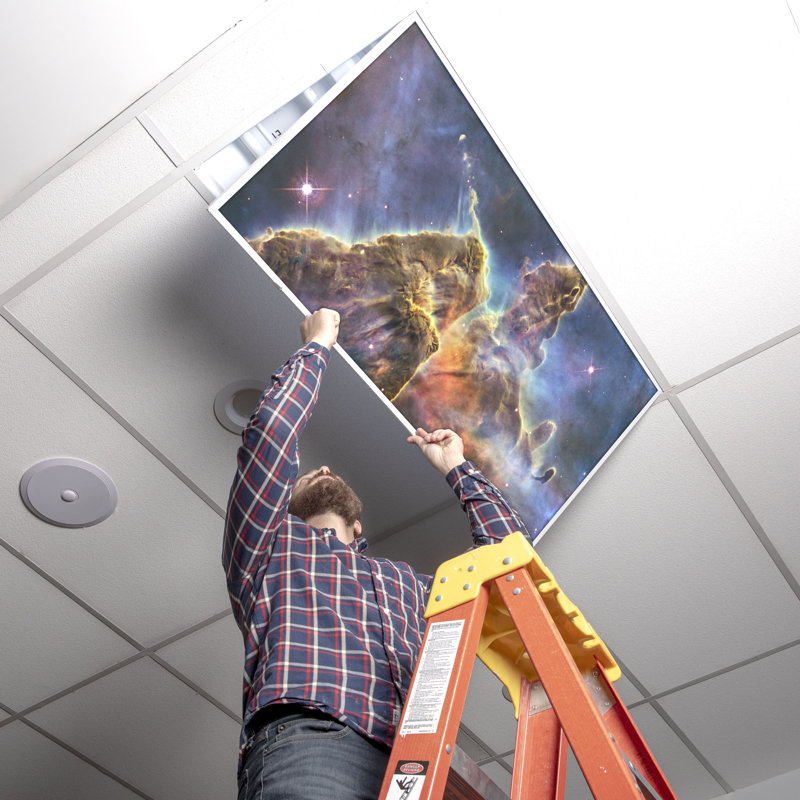Astronomy Fluorescent Light Covers for Ceiling Lights - For 2x4 Light Fixture - by Octo Lights