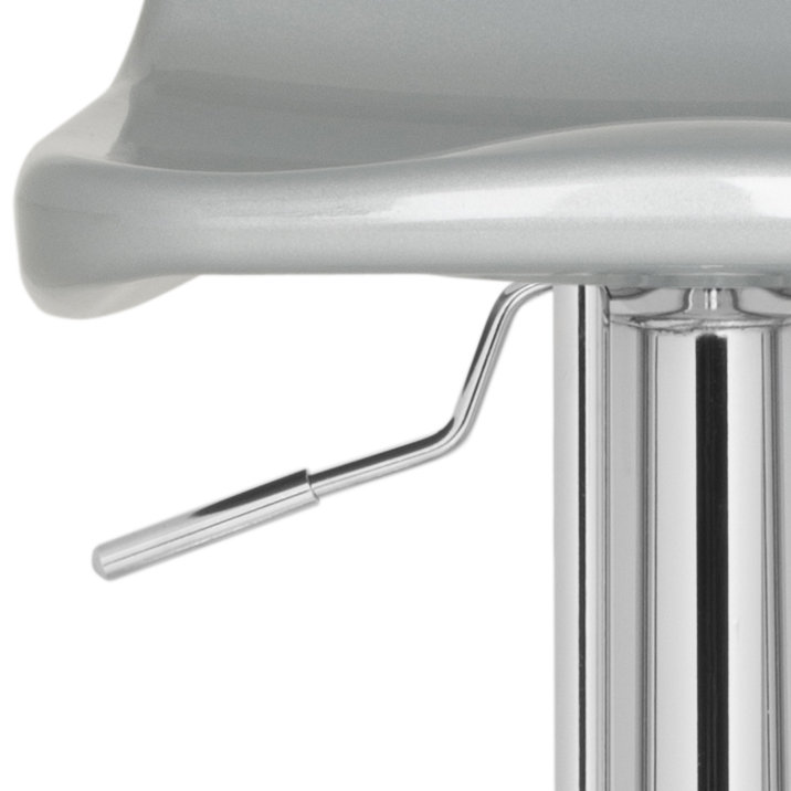 Arub Swivel Adjustable Height Counter Stool, Silver