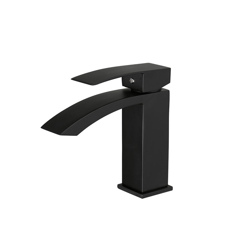 Robinet de salle de bain à un trou, Noir