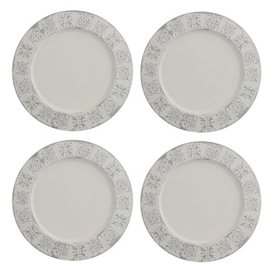 Distressed Tile Charger Set of 4