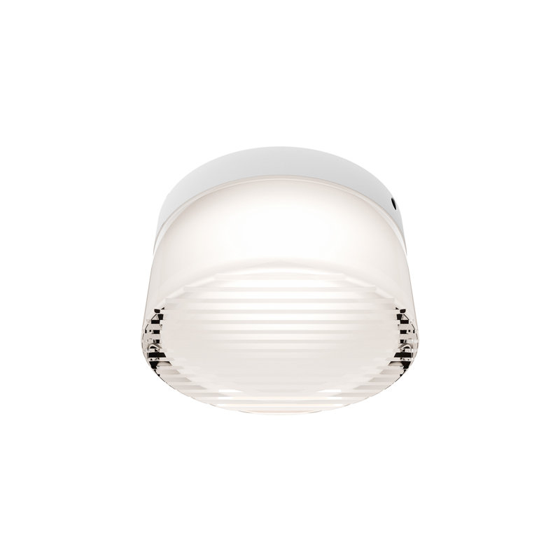Balto III Dimmable LED Outdoor/Indoor Flush Mount With Built In Color Temperature Switch from 2700K/3000K/3500K/4000K, White
