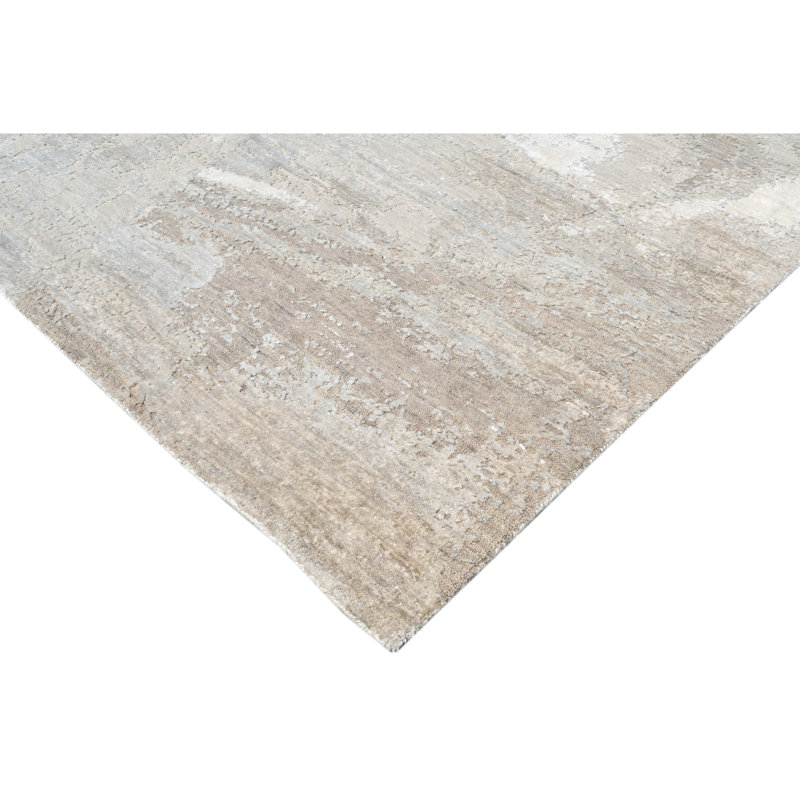 Tapis chameau et ivoire noué à la main de haute qualité, Rectangle 180 po x 144 po