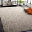 Claudian Hand Tufted Wool/Cotton/Viscose Geometric Rug in Grey-23568456
