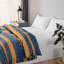  Ensemble de housse de couette en microfibre bleu / orange 3 pièces-2082029165
