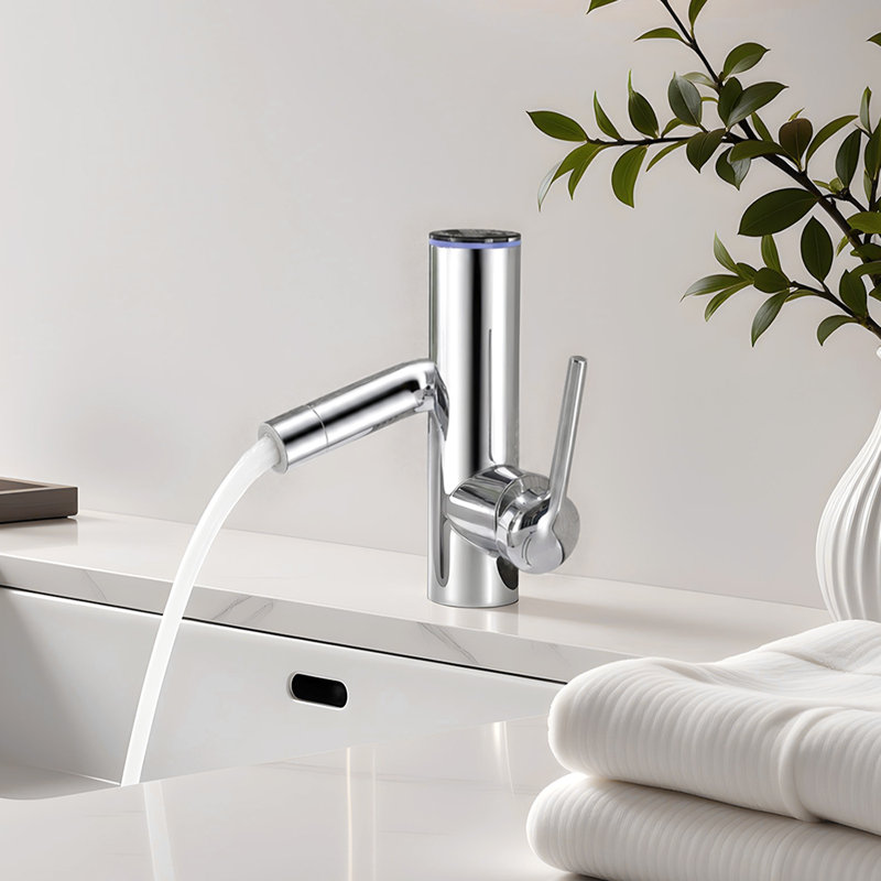 Single-Hole Single-Handle Bathroom Faucet With Drain Assembly, Chrome