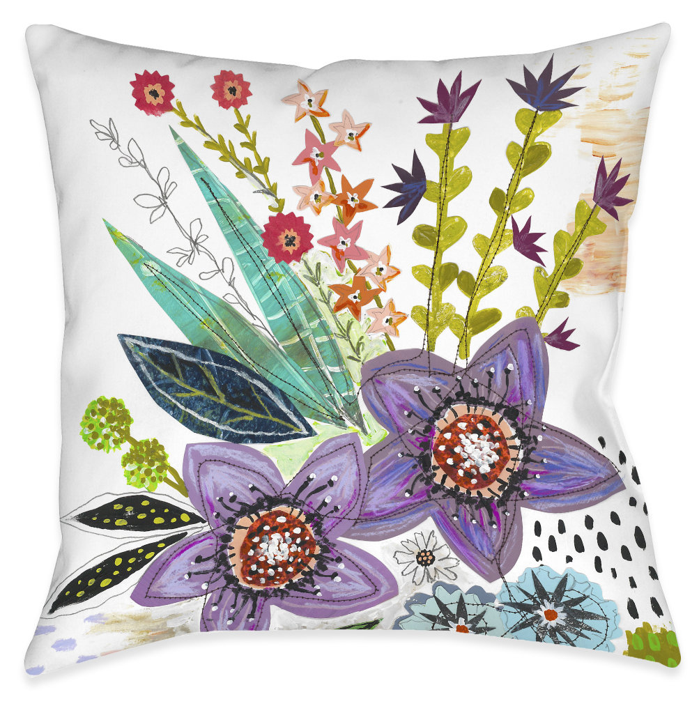Blooms Indoor/Outdoor Throw Pillow Laural Home