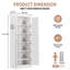 Metal Kitchen Pantry Cabinet - 72" Tall Storage With 5 Adjustable Shelves, White Freestanding Cabinet For Kitchen/Pantry/Bathroom