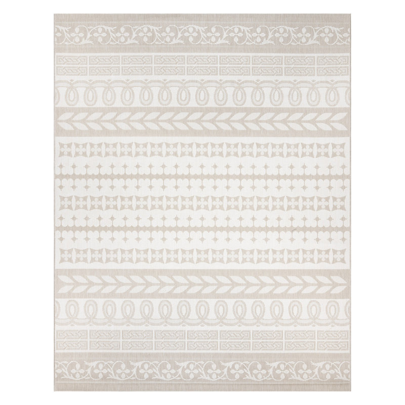 Tapis intérieur / extérieur tissé à plat toutes saisons Paseo Astrid, Rectangle 6 pi 6 po x 9 pi 6 po