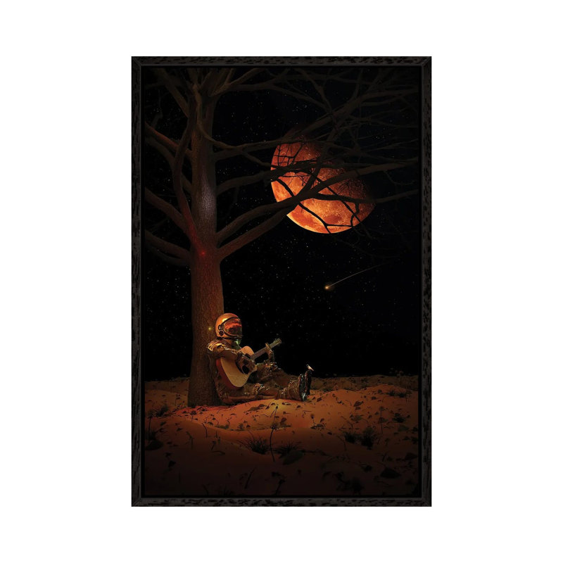 Moonlight Jam by Nicebleed - Print on Canvas, Black Framed, 152.4cm H x 101.6cm W x 3.81cm D