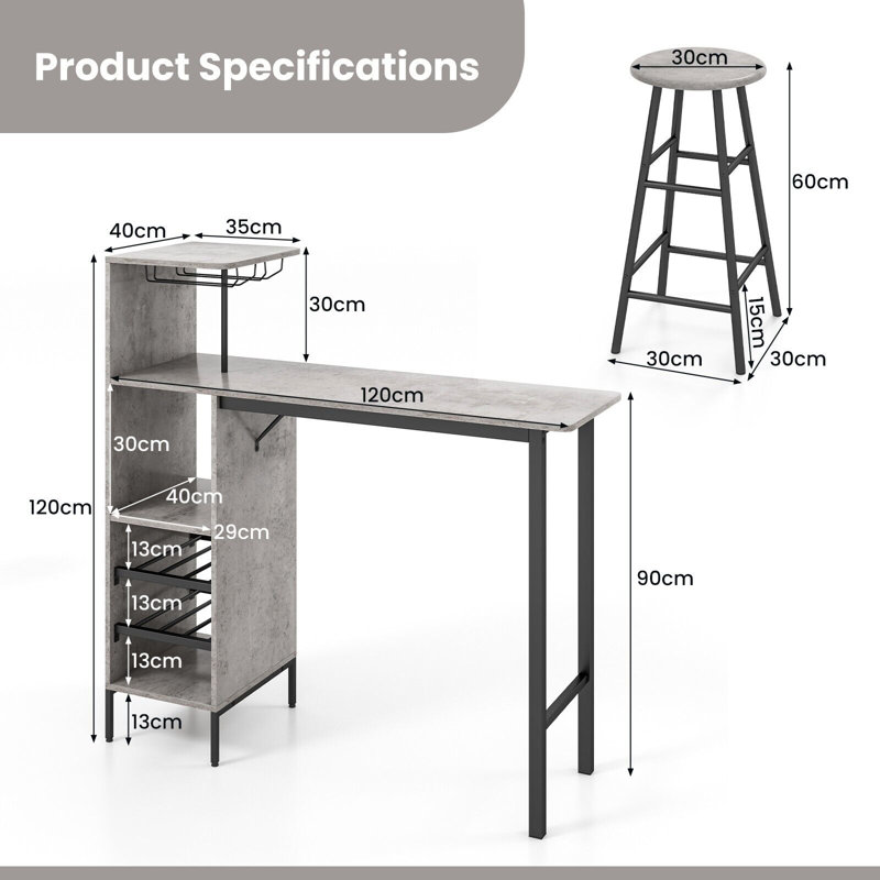 Annias 120cm Bar Set