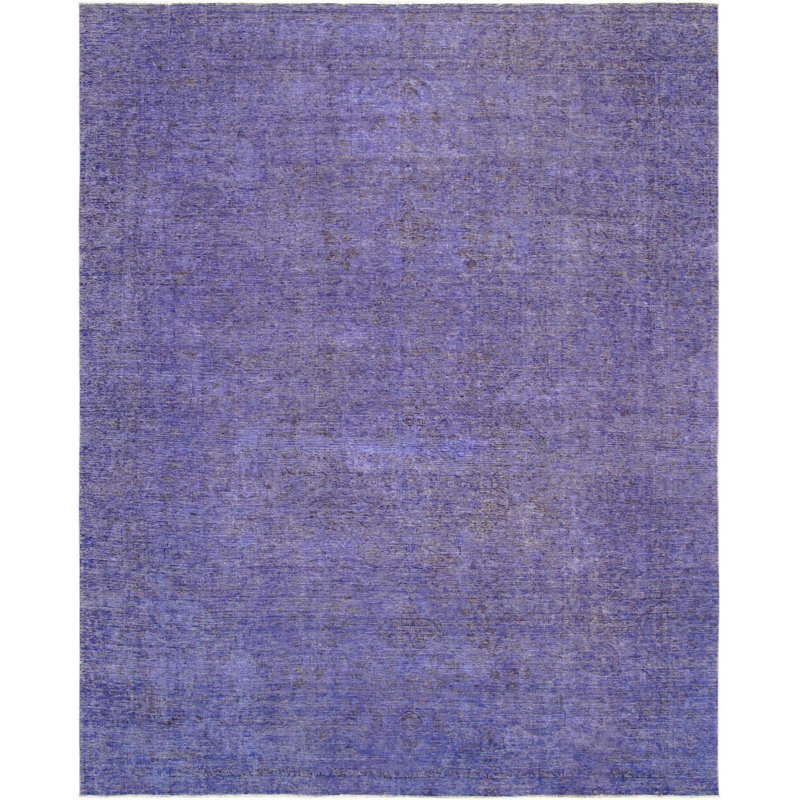 Tapis violet en laine / coton fait à la main Xaveria