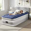 Matelas gonflable bleu et blanc avec pompe intégrée-2023130727