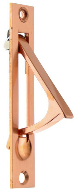 Solid Brass Edge Pull, Bright Copper