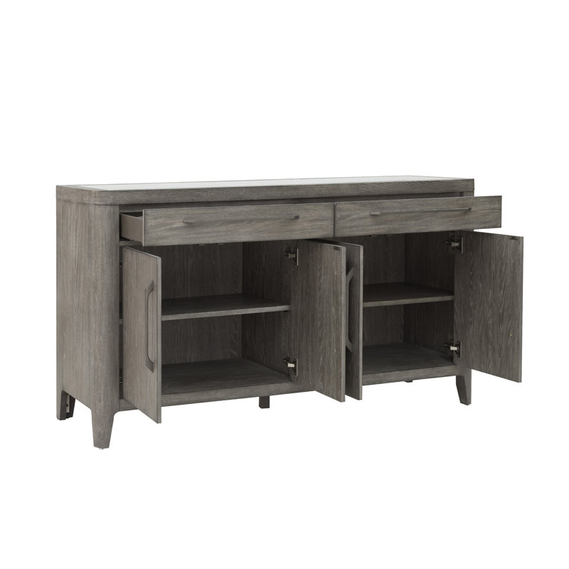 Griffith Gray 66'' Solid Wood Four-Door Two-Drawer Buffet
