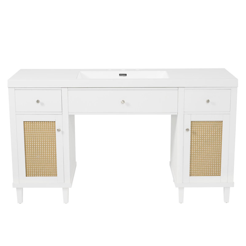 Meuble-lavabo accessible, Blanc