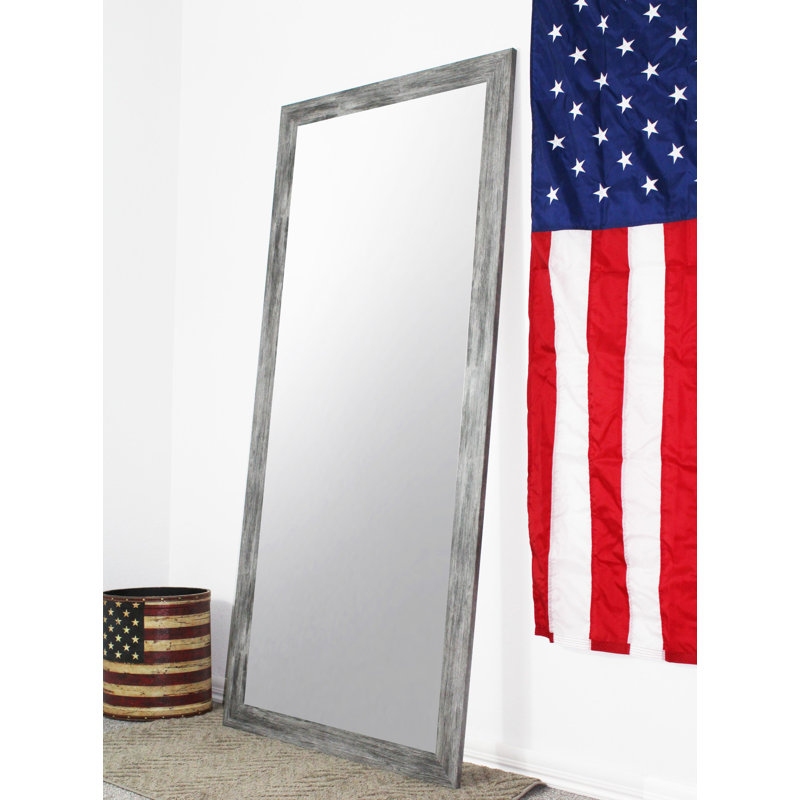 Hemmer Flat Mirror, 59.5" H x 20.5" W, Rustic Gray