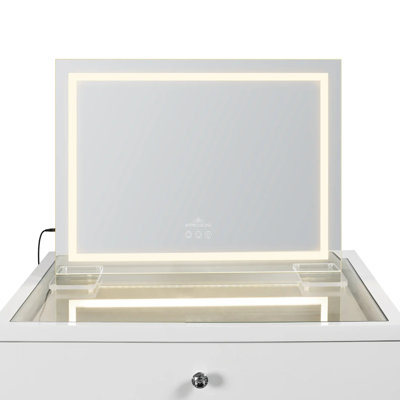 Stage Lite Plus Vanity Mirror, Lightweight LED Mirror with LED Strip Light and Soft Touch Sensors
