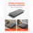  Bunkie Board, 1.5 in Bed Board Slats with 200D Oxford Cloth, Wooden Mattress Support for Bed, Easy Assembly Support Under Mattress, 4 Piece, Gray-1649164978