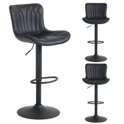 Tabouret de bar pivotant en similicuir