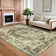 Oriental Machine Washable Area Rug with Rubber Backing for Living Room Non-Slip Indoor Carpet Low-Pile Rug for Bedroom Dining Room Hallway Kitchen Office Playroom Nursery