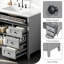 Ensemble de meuble-lavabo simple 36 po gris avec plateau en céramique-130620698-130620700