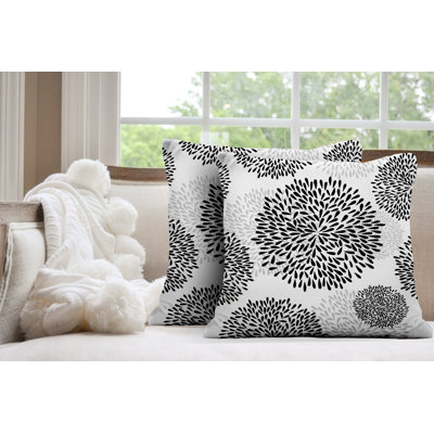 Floral Outdoor Reversible Throw Pillow