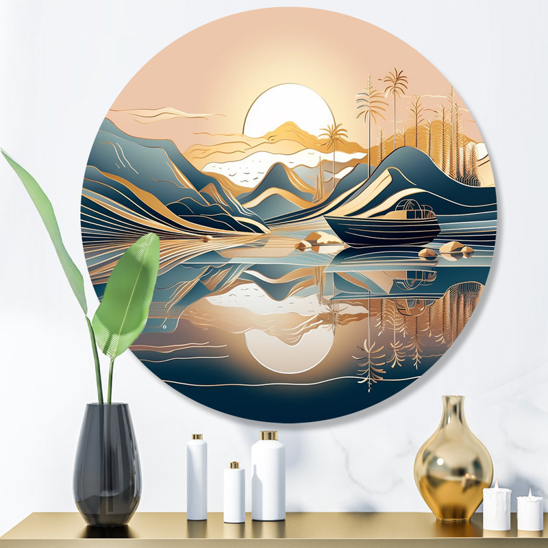 Deschamp Gold Metallic Coastal Paradise II, H 23 po x l 23 po x P 1 po