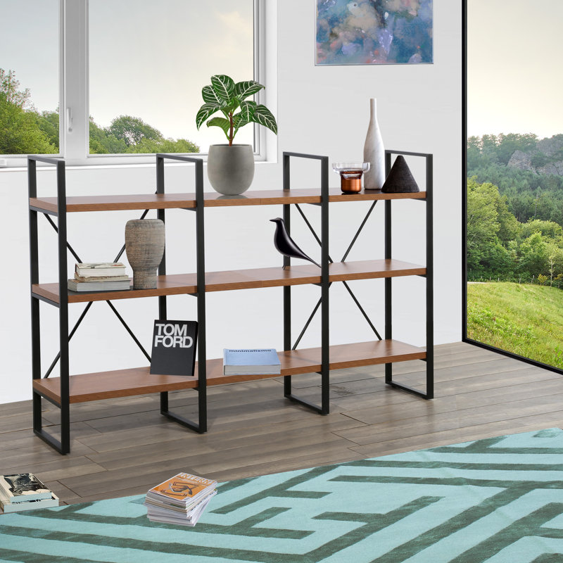Toyana 42.91'' H x 70.87'' W Etagere Bookcase