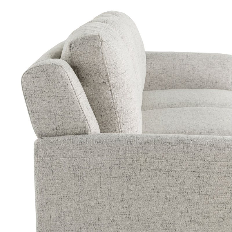 Lourdez Upholstered 56.3'' Loveseat, Hartford Cream Microfiber, 3, 32.7"H x 78.7"W x 31.5"D
