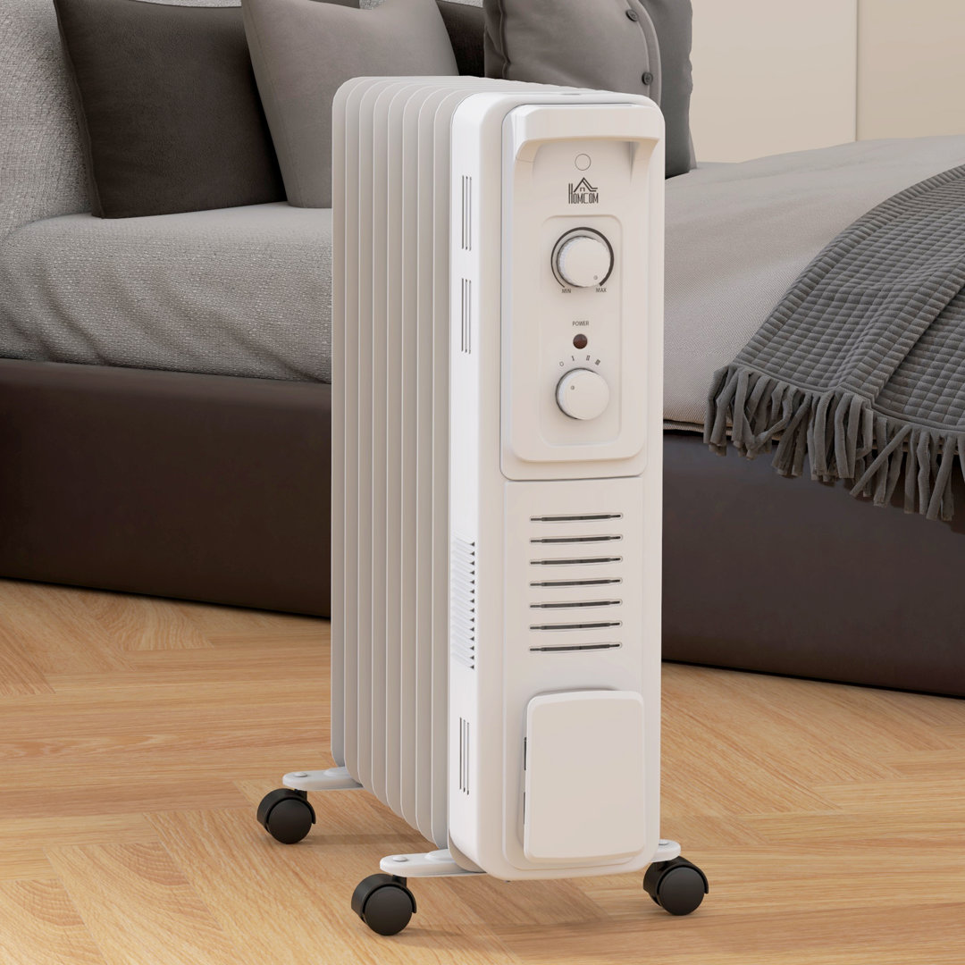 HOMCOM Electric High Efficiency Radiator Space Heater with Adjustable Thermostat