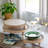 Wood Beaded Round Serving Trays