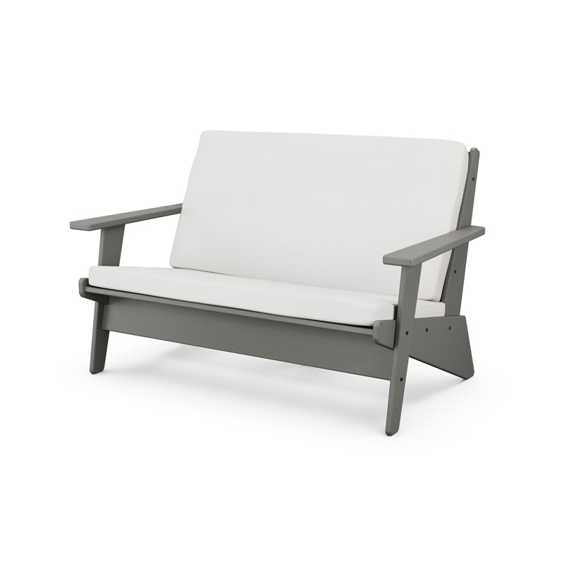 Causeuse Riviera, Naturel, Gris ardoise