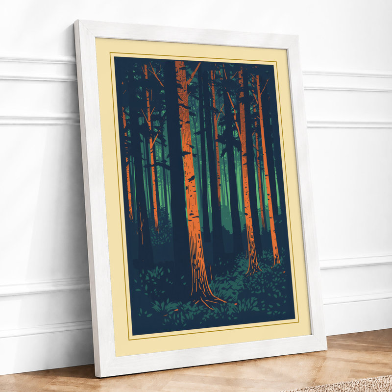 Quiet Northern Forest Scandinavian - Print, A3 - 42.0 x 29.7 cm, White