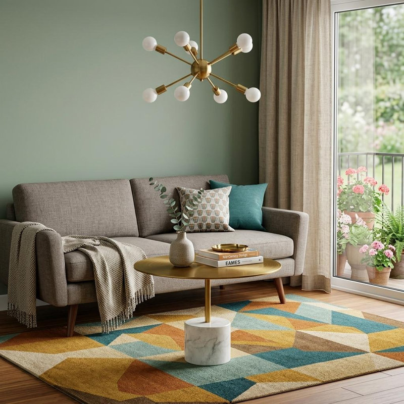 Modholic Poke Coffee Table, Gold, Gold, White