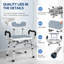 Chaise de douche avec accoudoirs et dossier