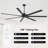108" 7-Blade Large Modern Ceiling Fan with Remote, 6-Speed Quiet Reversible DC Motor for Great Rooms and High Ceilings