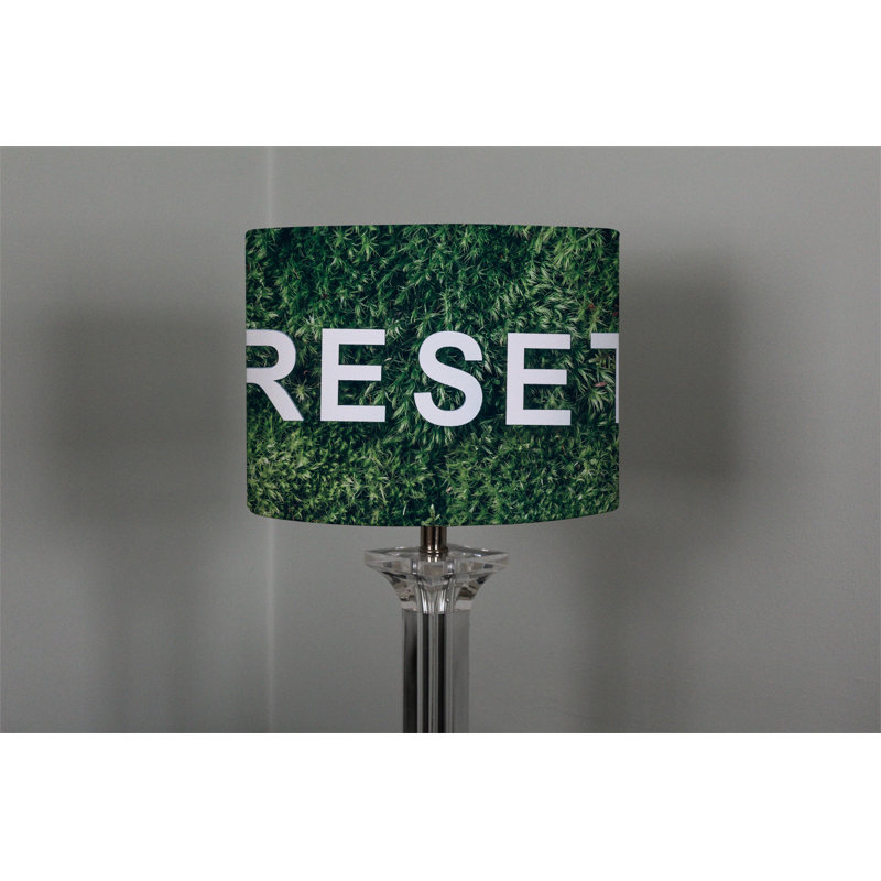 25cm H Canvas Drum Lamp Shade ( Clip On )
